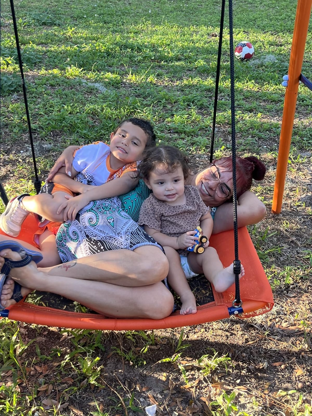 Swing Sets for Backyard 700 lb - 6 in 1 Playground Sets with 3 Swings Seats customer photo 2