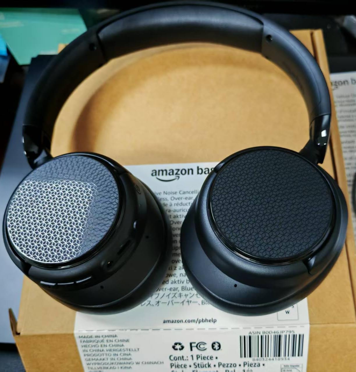 Amazon Basics Hybrid Active Noise Cancelling Headphones, Wireless Bluetooth 5.3, 35 Hours Battery Life with ANC On, 45 Hours with ANC Off, Over Ear Comfortable Fit with Soft Ear Cushions, Black customer photo 2