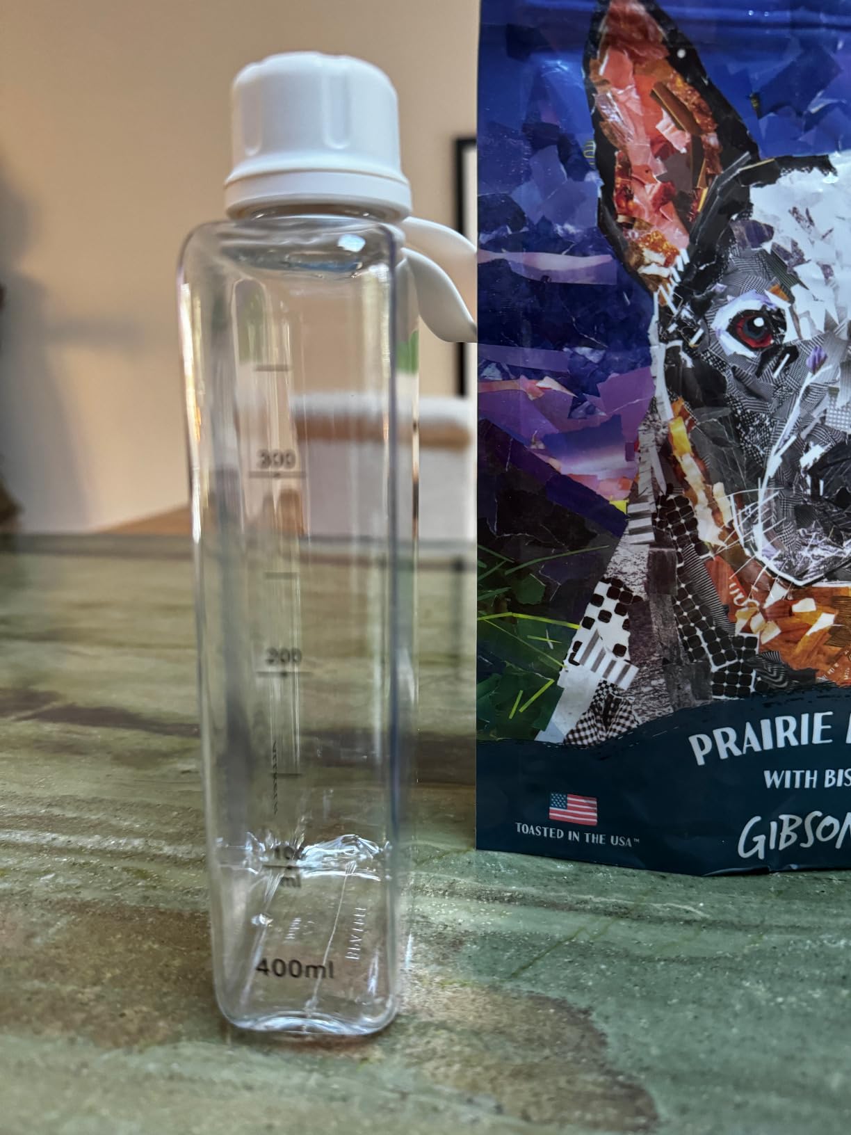 Portable Flat Water Bottle, 8 oz, Green customer photo 1