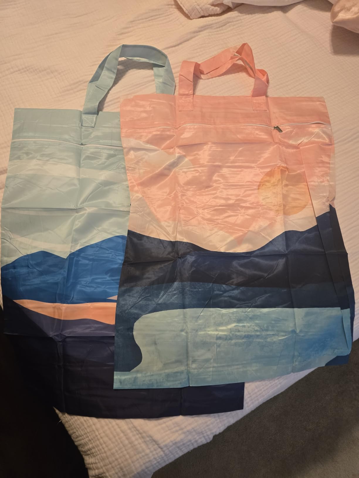 2 Pcs Large Travel Laundry Bags - Waterproof with Handle, Washable Dirty Clothes Bags for Travel, Wet & Dry Use, Bathing Suit & Gym Clothes Laundry, Swimming Pool & College Dorm customer photo 1