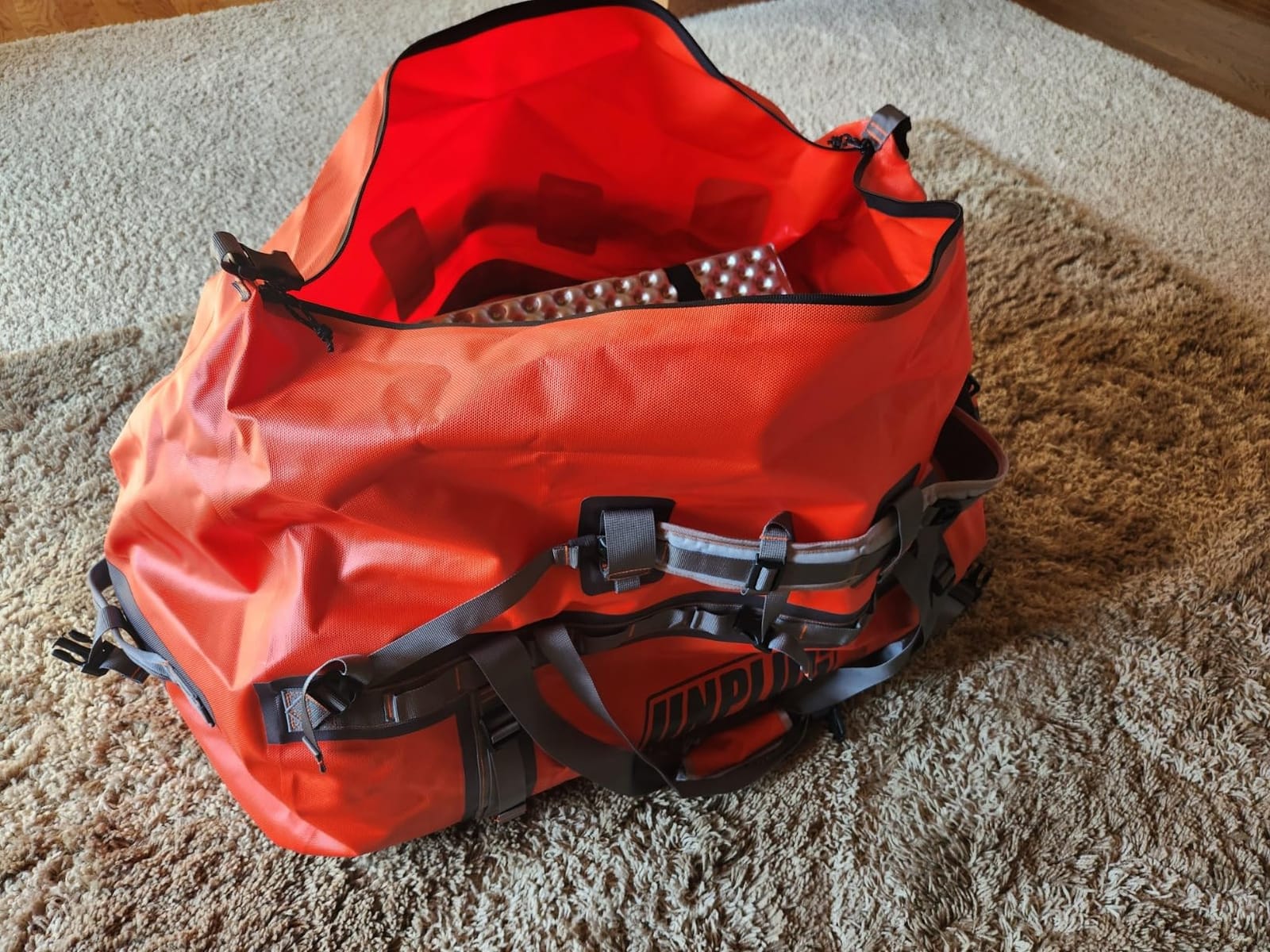 UNPLUG Ultimate Adventure | 1680D Heavy Duty Waterproof Bag | Large Travel Bag which can be Used for Camping, Motorcycling, Boating, or Hunting| 65L Adventure Orange customer photo 2