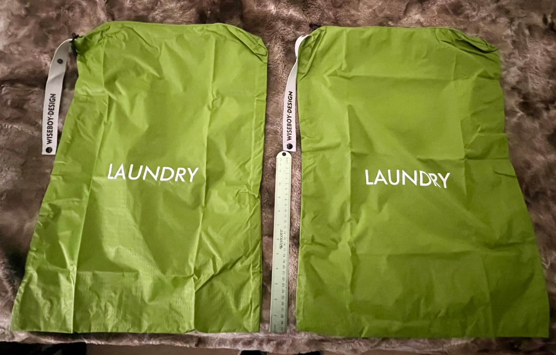 WiseBoy 2 Pack Travel Laundry Bags for Dirty Clothes, Laundry Bag, Zippered customer photo 1