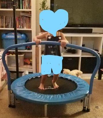 Ativafit 36inch Elastic Band Big Handle Toddler Trampoline for Kids Ages 2-6 Indoor Outdoor Mini Trampoline with Safety Padded Cover Fun for Kids customer photo 2