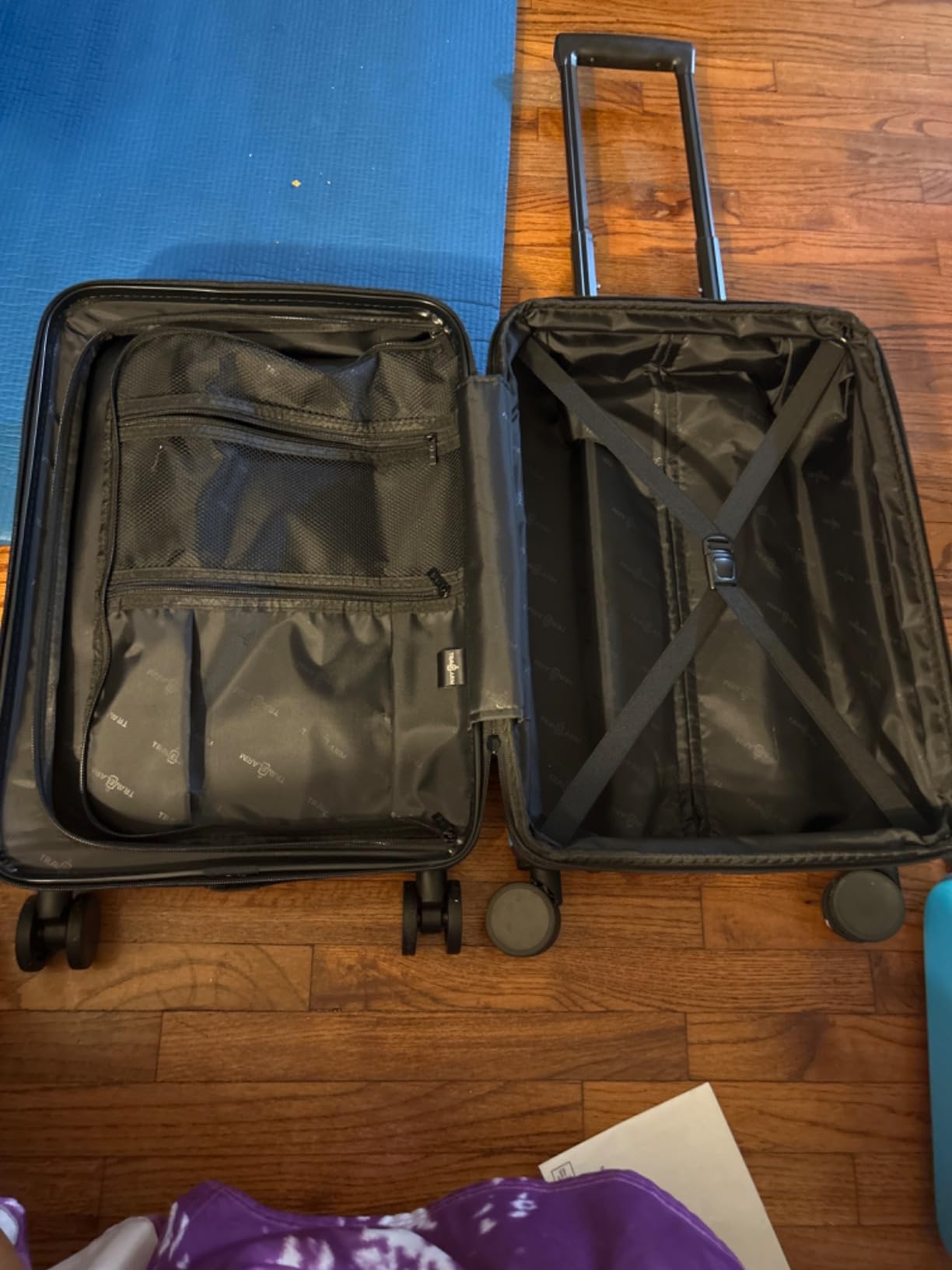 TRAVELARIM 24 Inch Checked Luggage with Spinner Wheels, Medium Suitcase customer photo 2