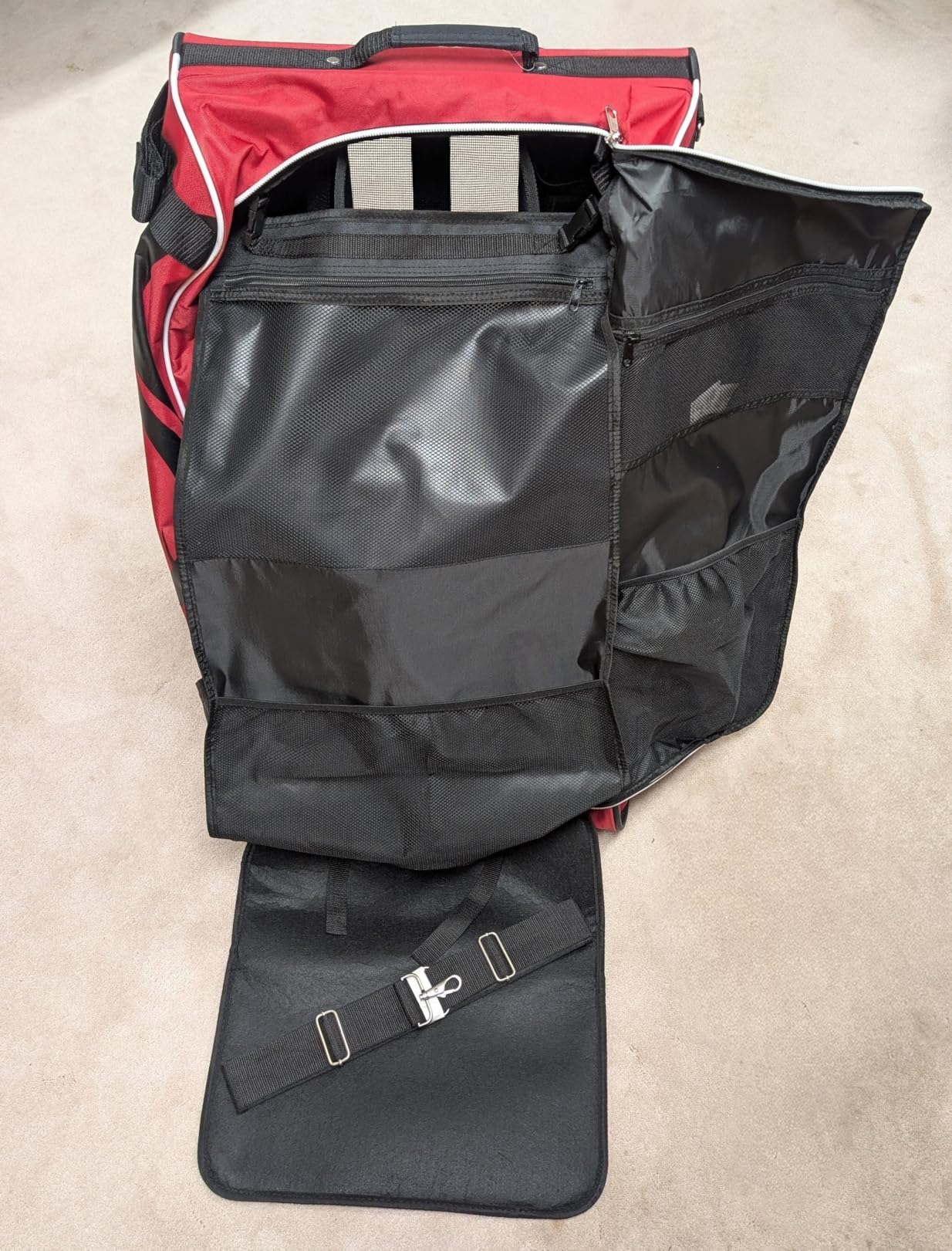 Ice Hockey Equipment Tower Bags, Hockey Bag with Wheels,Youth Rolling Duffle For Junior Players,(For SticksSkates,Helmet, Gear, Travel & Gear Storage) customer photo 1