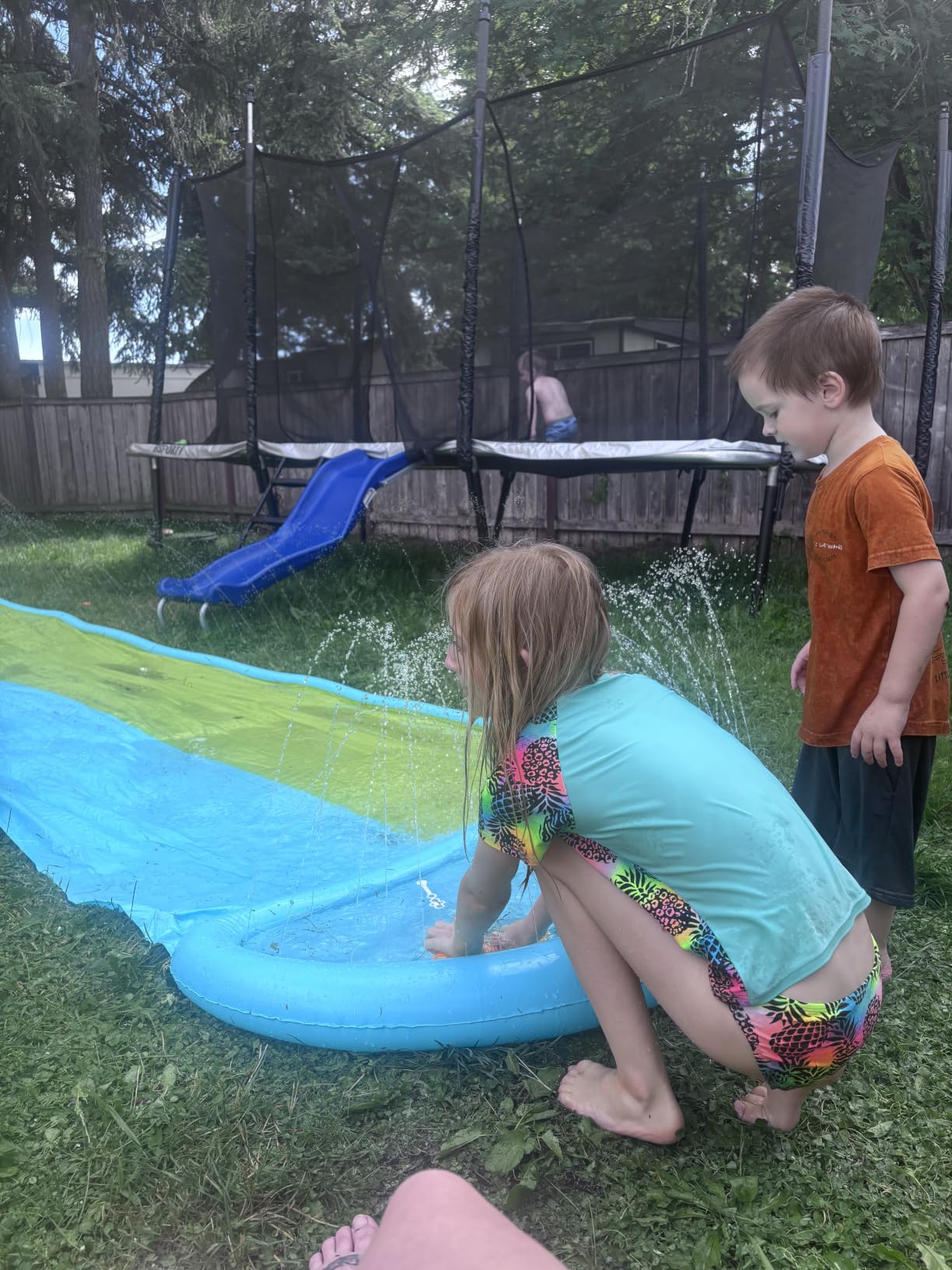 Air Rectangle Trampoline 8X14FT 1800LBS Weight Capacity Outdoor Square Gymnastics Heavy-DutyTrampolines with Net Enclosure for Kids Adults customer photo 1