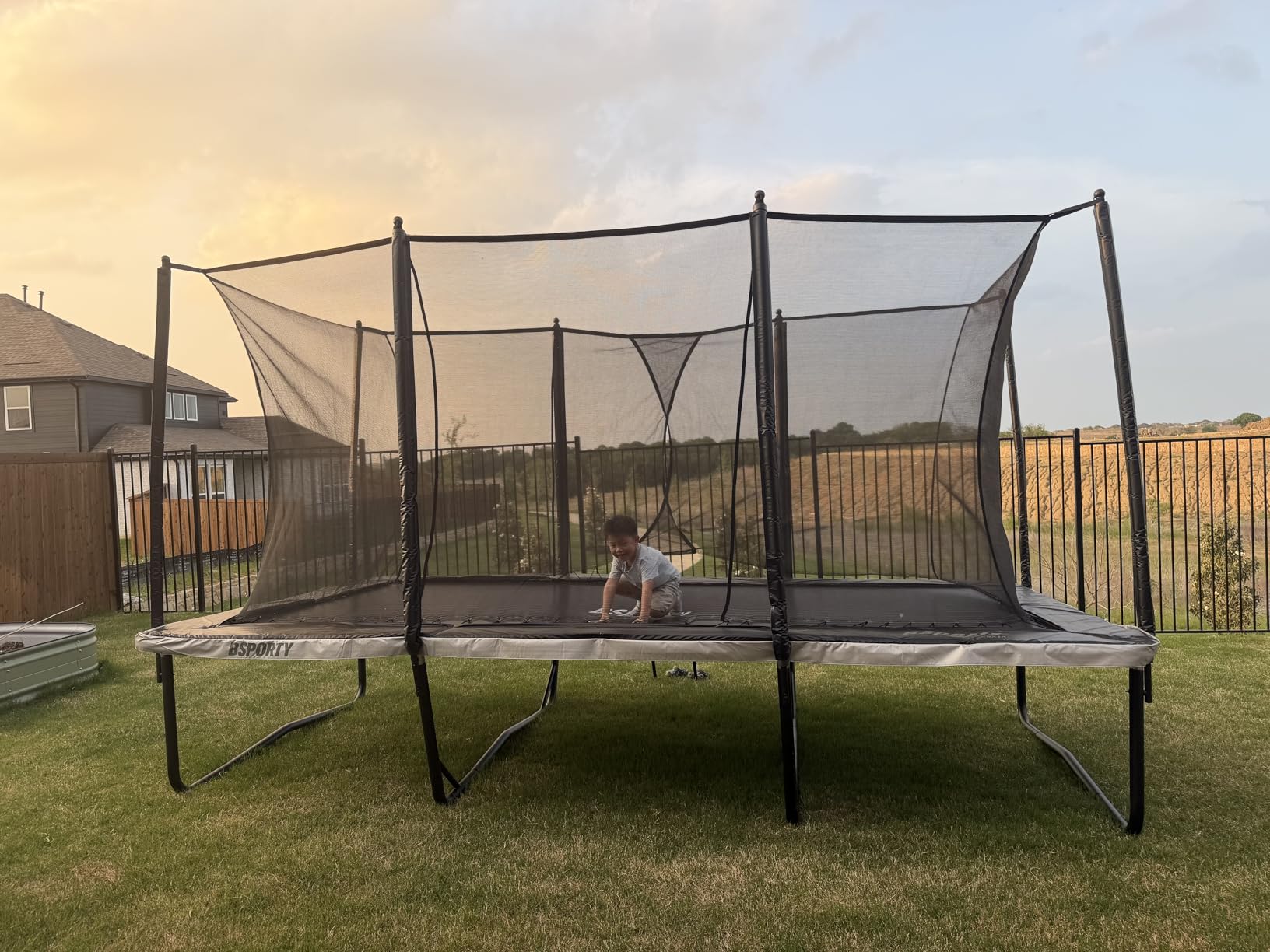 Air Rectangle Trampoline 8X14FT 1800LBS Weight Capacity Outdoor Square Gymnastics Heavy-DutyTrampolines with Net Enclosure for Kids Adults customer photo 2