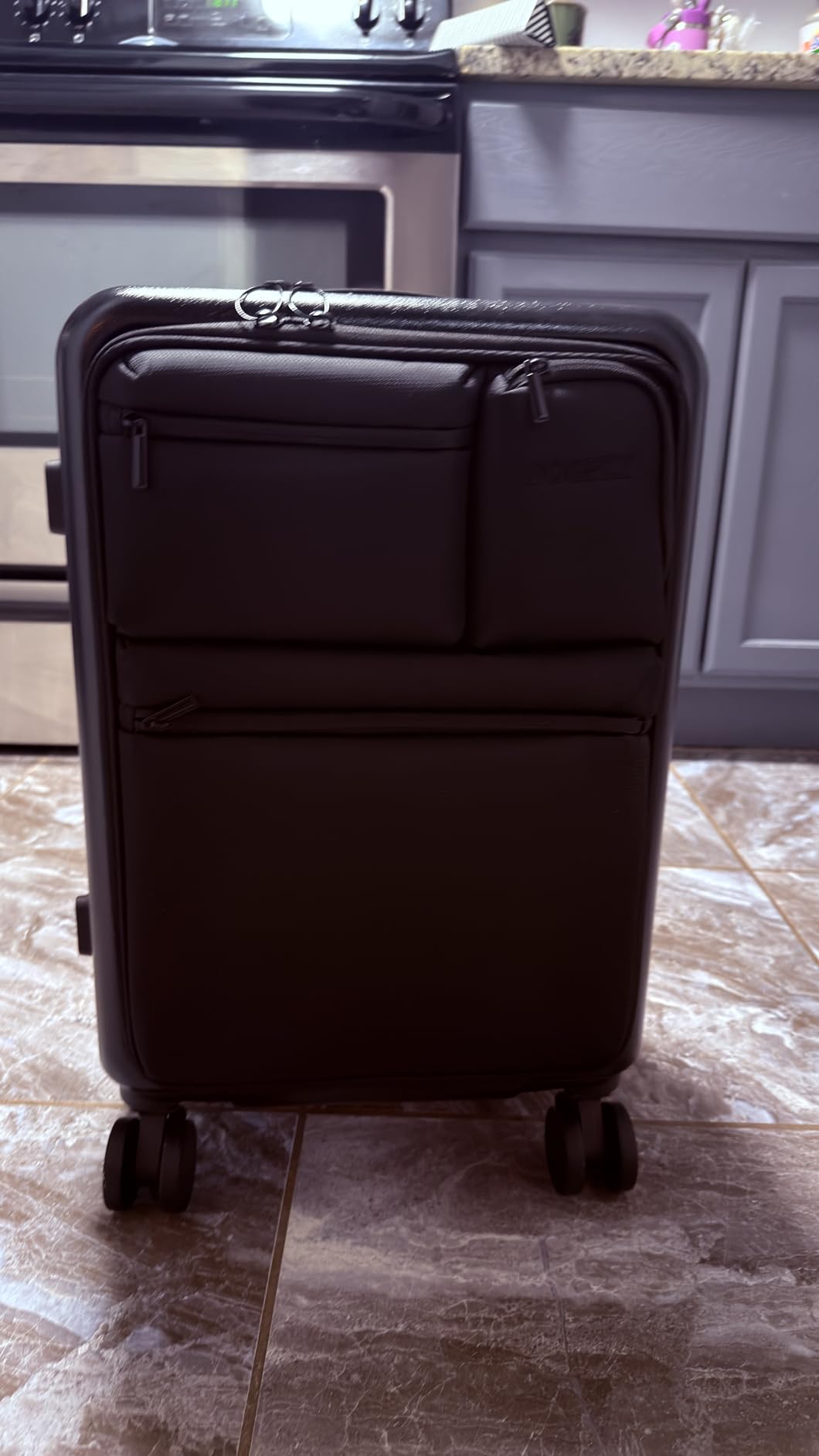 Carry On Luggage 20x14x9 Airline Approved, 20 Inch Spinner Suitcase with Front Laptop Pocket, USB A & C Ports, TSA Lock, Expandable Hardshell Carry-on Bag with Wheels, Hybrid Front Access customer photo 1