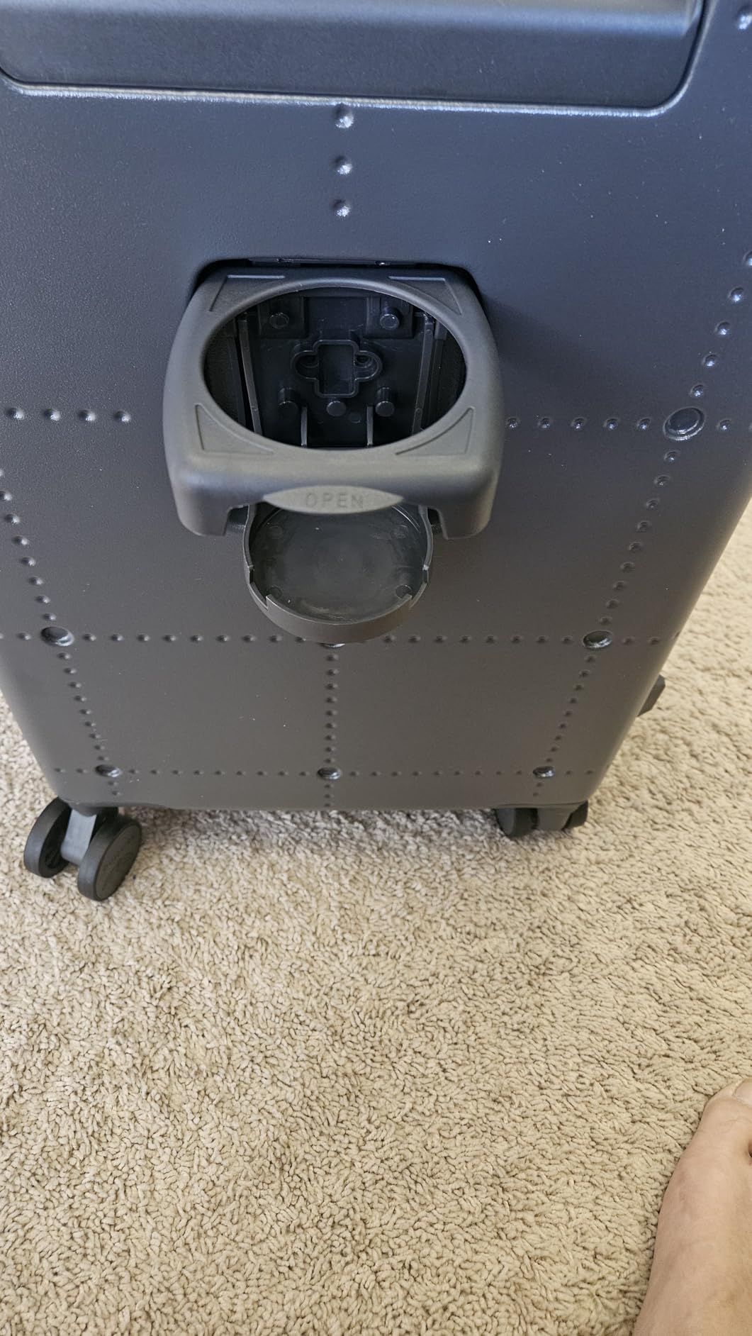 Santino Carry On Luggage 22x14x9 Airline Approved 20 Inch baggage pc Hard Shell Suitcase with Spinner Wheels TSA Lock with USB Port and Cup Holder and phone holder Top Opening Suitcase customer photo 2