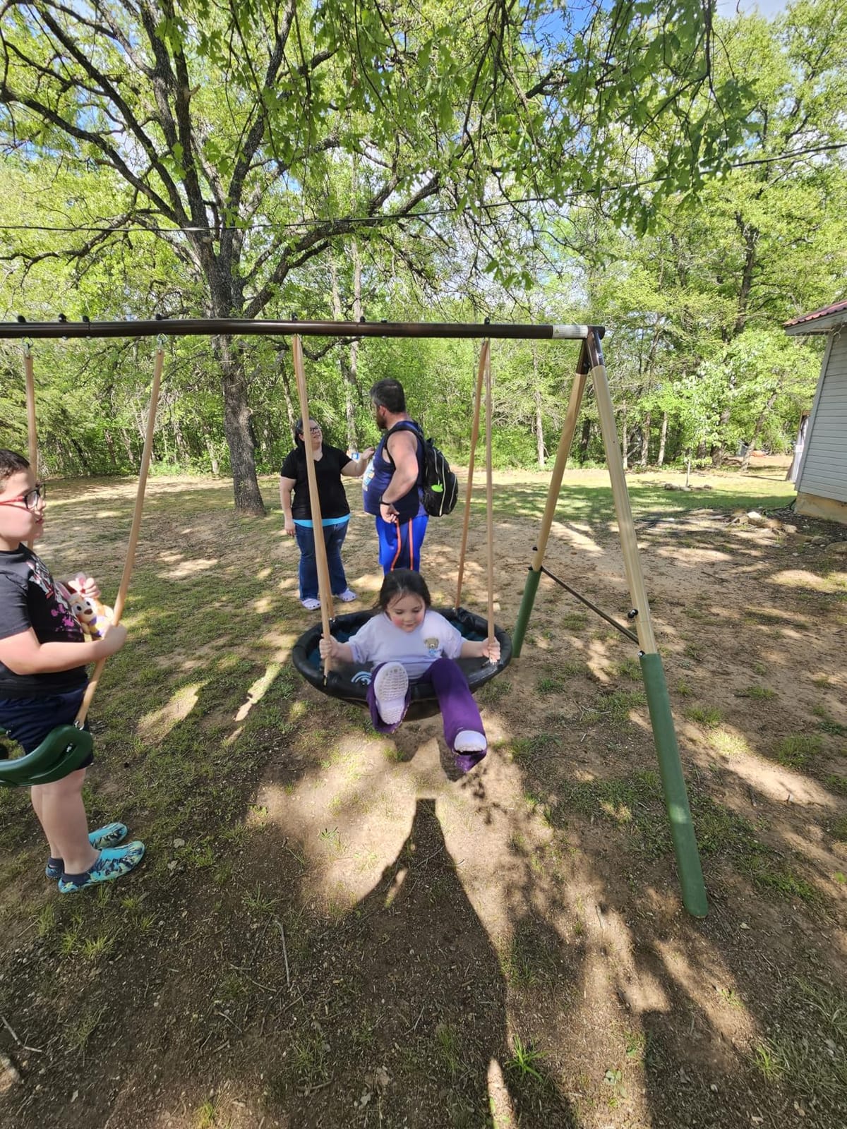 SuperDisc Swing Set - 5 User, Playground Set for Kids with Frame Anchors customer photo 2