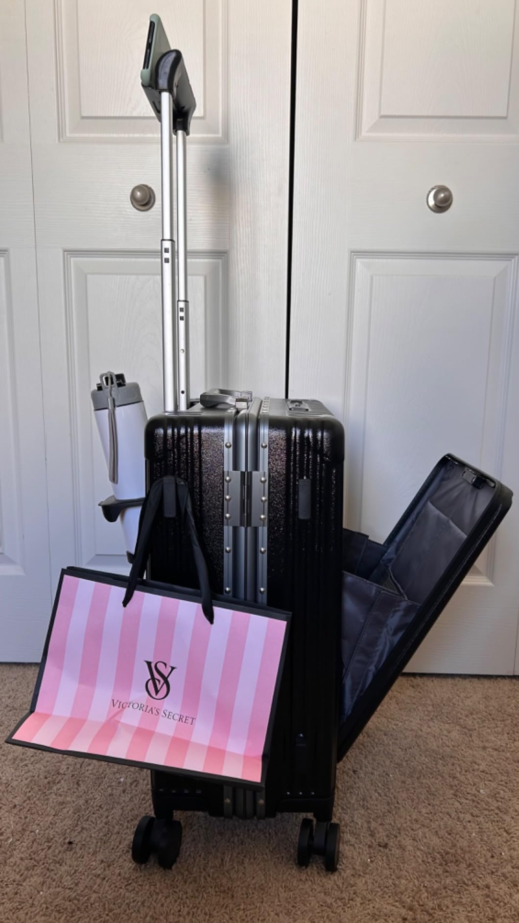 feilario PC Hardside Carry On Luggage, Aluminum Frame, TSA Lock, Cup Holder customer photo 2