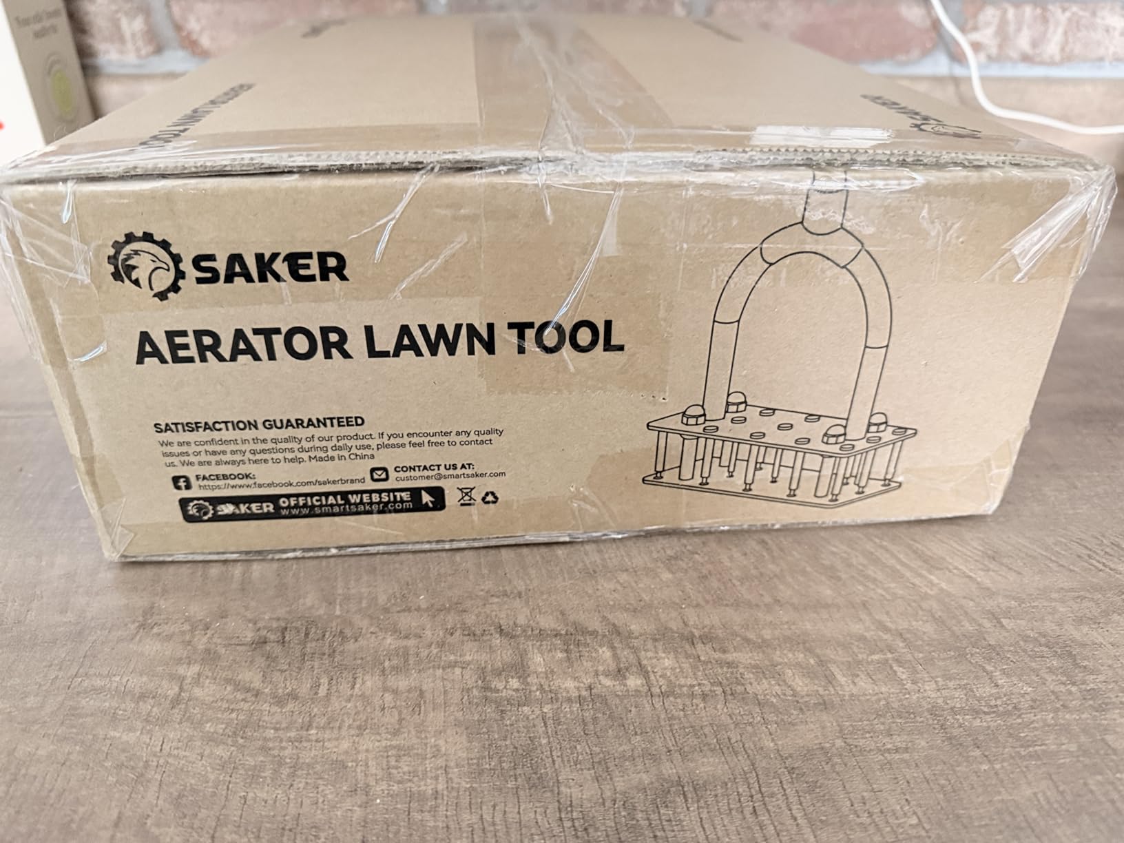Saker Manual Lawn Aerator Tool with 15 Iron Spikes Black customer photo 1
