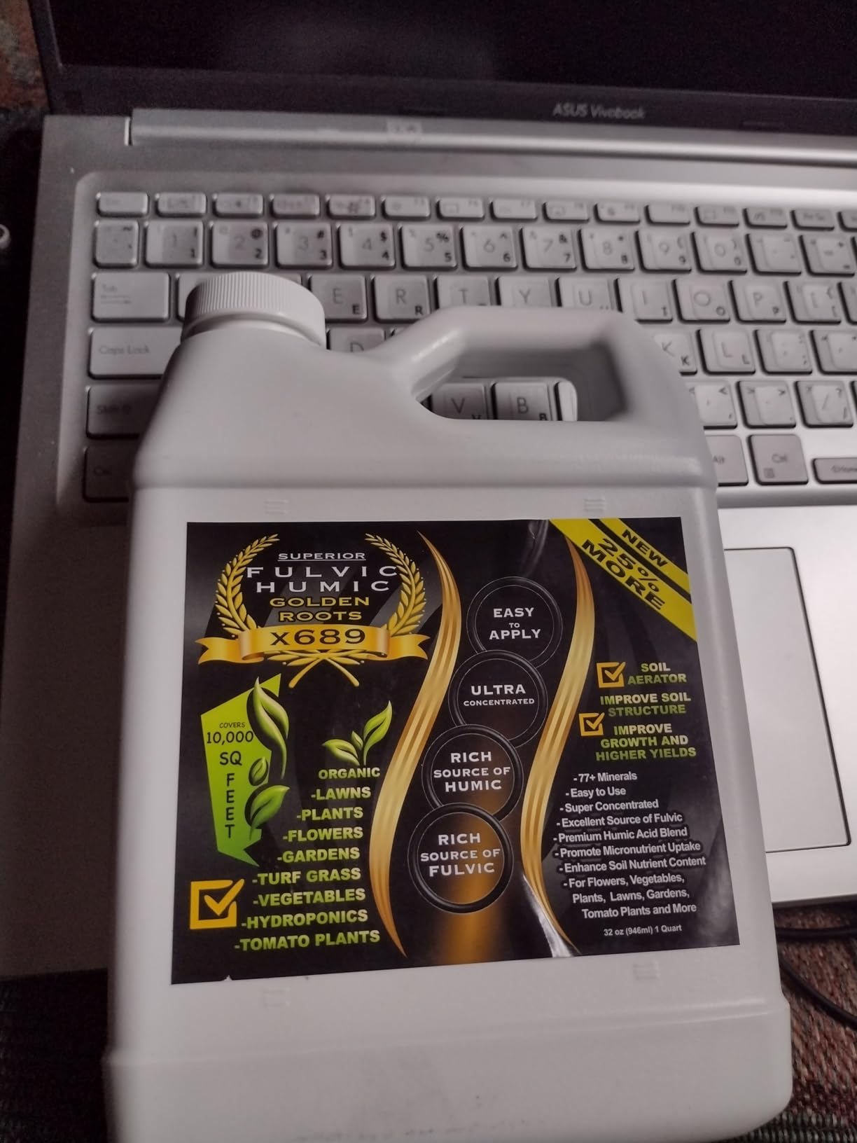 Liquid Aeration for Lawn - Humic & Fulvic Acid, Covers 10,000 Sq Ft customer photo 2