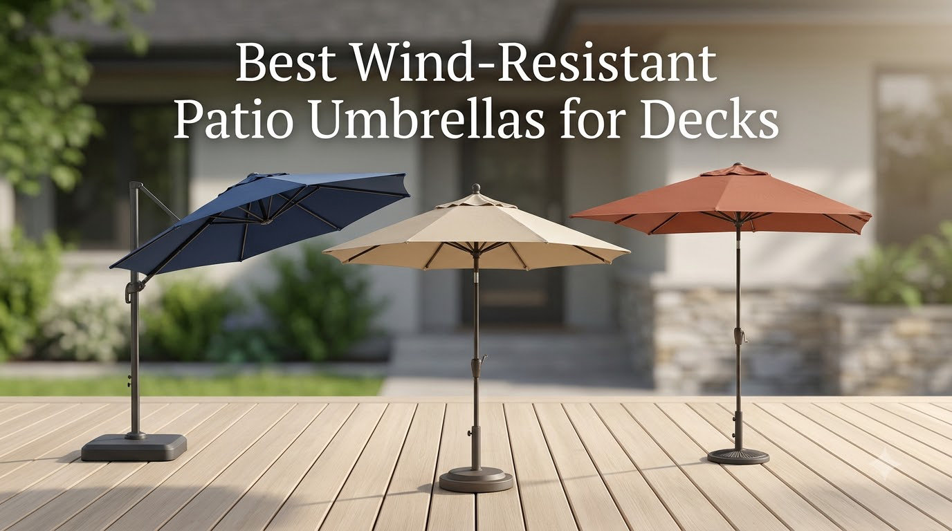 Best Wind-Resistant Patio Umbrellas for Decks