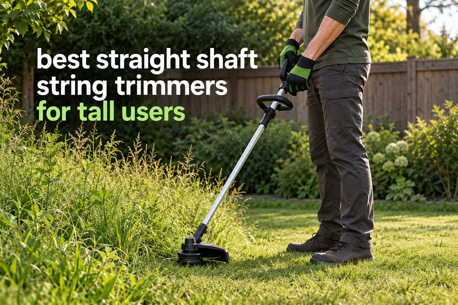 best straight shaft string trimmers for tall users