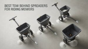best tow behind spreaders for riding mowers