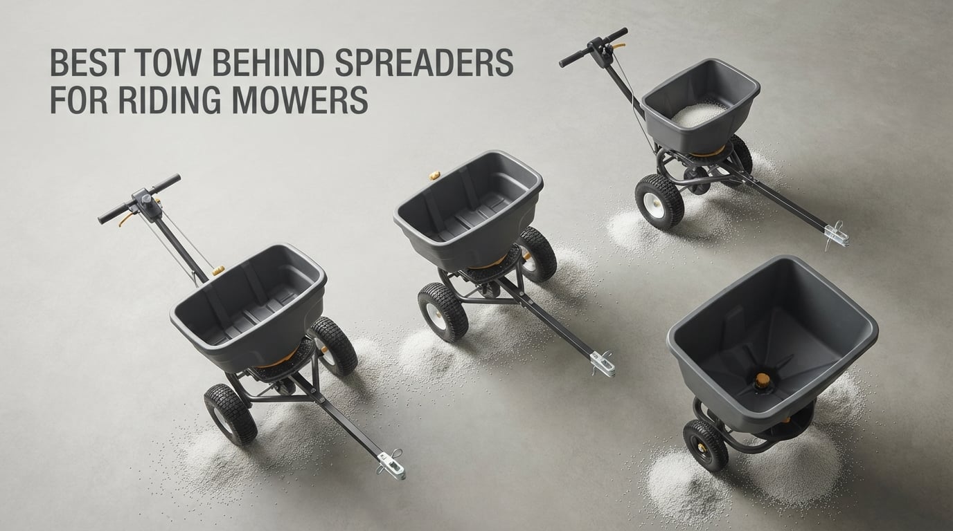 best tow behind spreaders for riding mowers