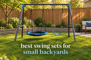 best swing sets for small backyards