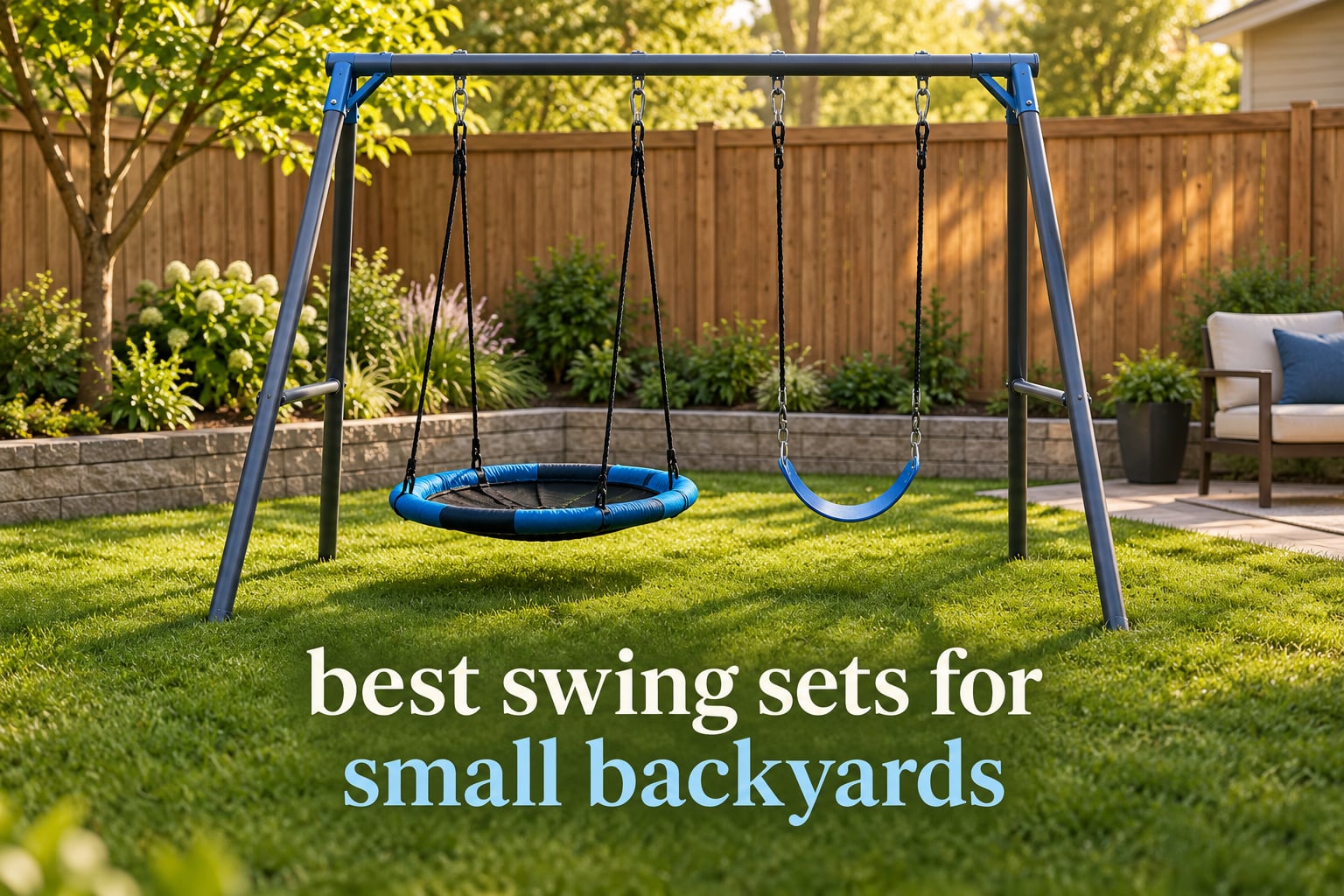 best swing sets for small backyards