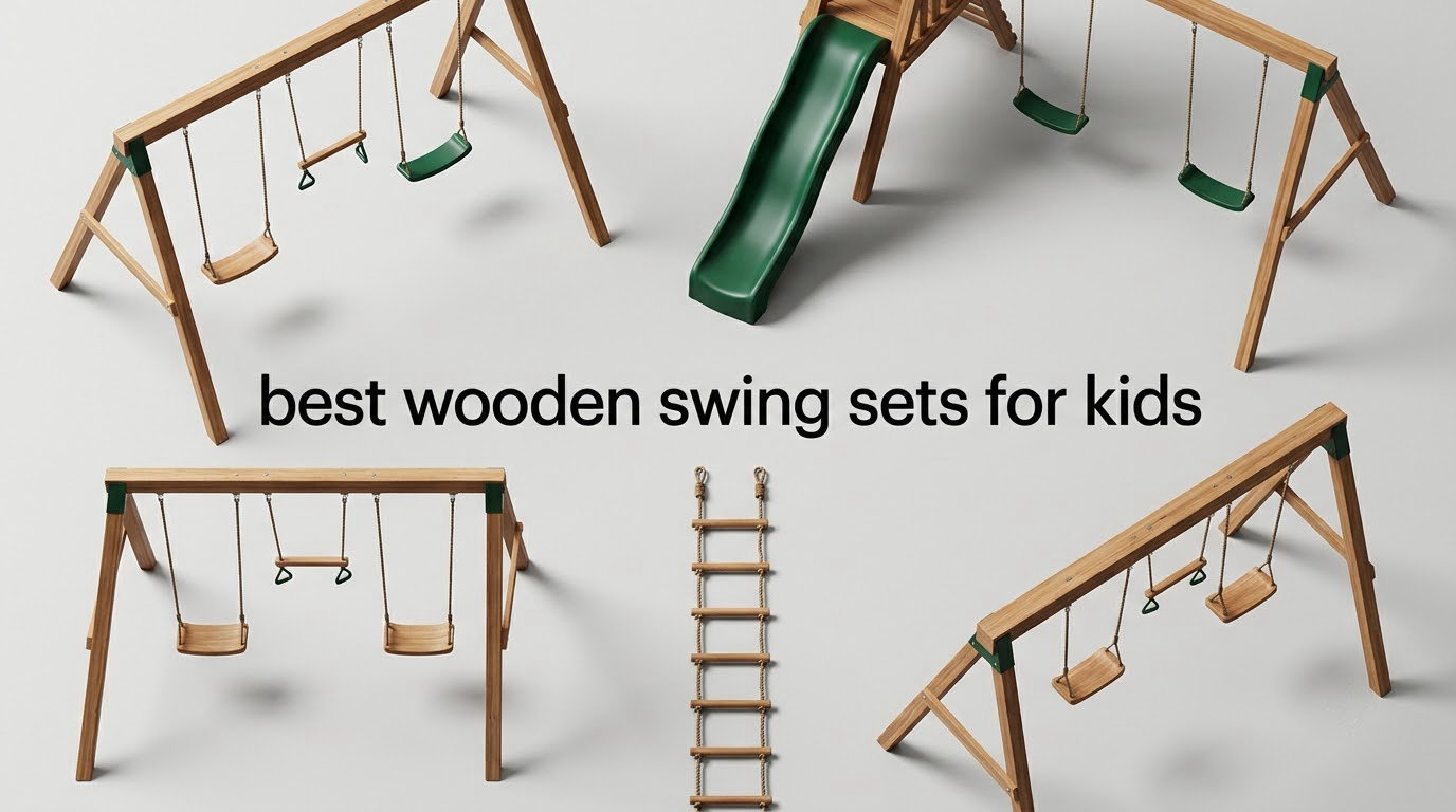 best wooden swing sets for kids