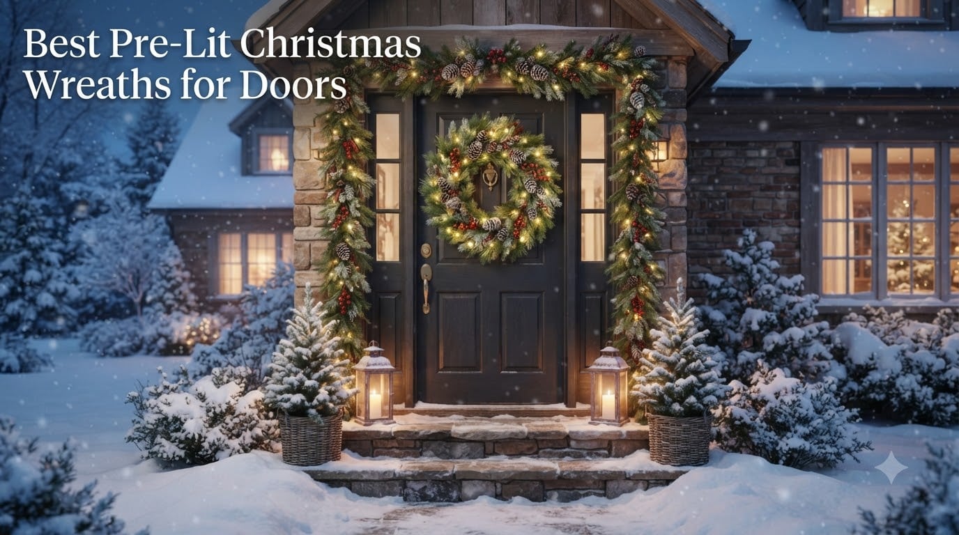 Best Pre-Lit Christmas Wreaths for Doors