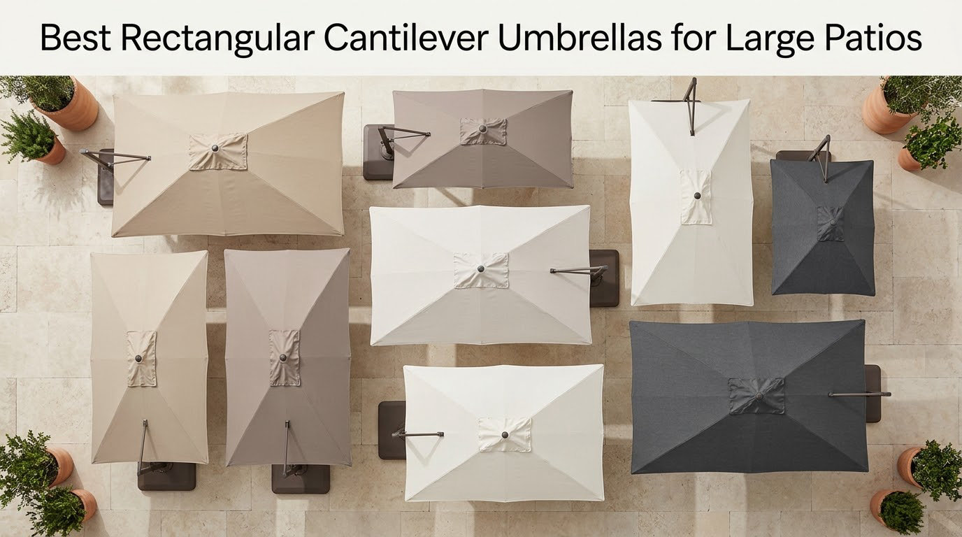 Best Rectangular Cantilever Umbrellas for Large Patios