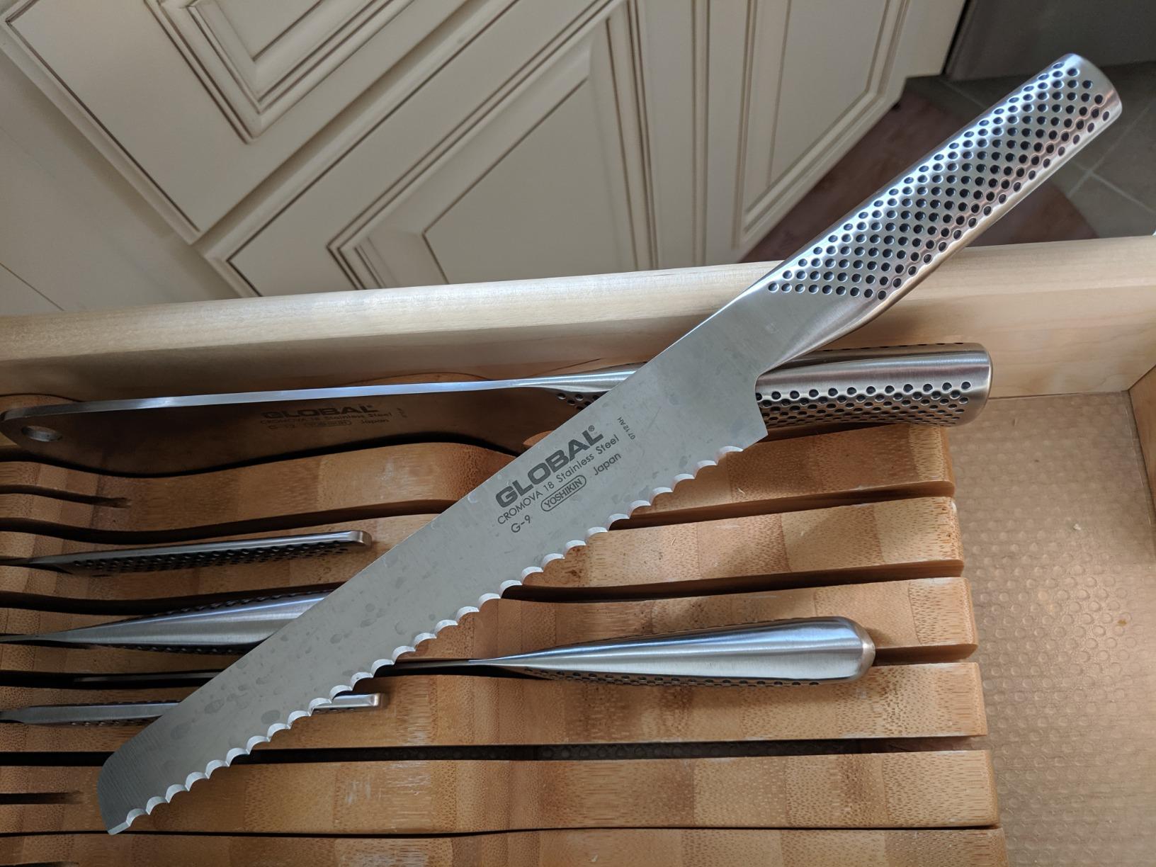 Global G-9-8-3/4 inch, 22cm Bread Knife, 8.75