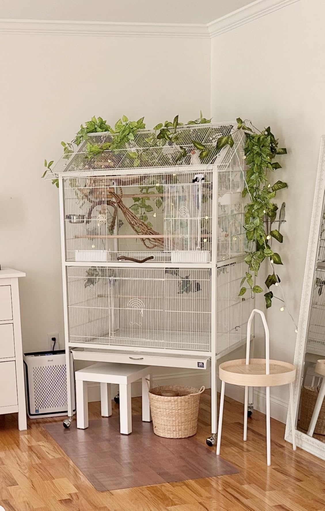Prevue Pet Products Steel Bird Flight Cage with Wheels - Black, Large customer photo 2