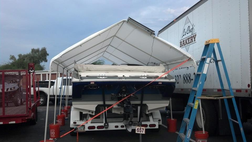 King Canopy Universal Canopy 10-Ft by 27-Ft, 1 3/8-Inch Hammertone Steel Frame w/Buttons, 10 Leg, White customer photo 2