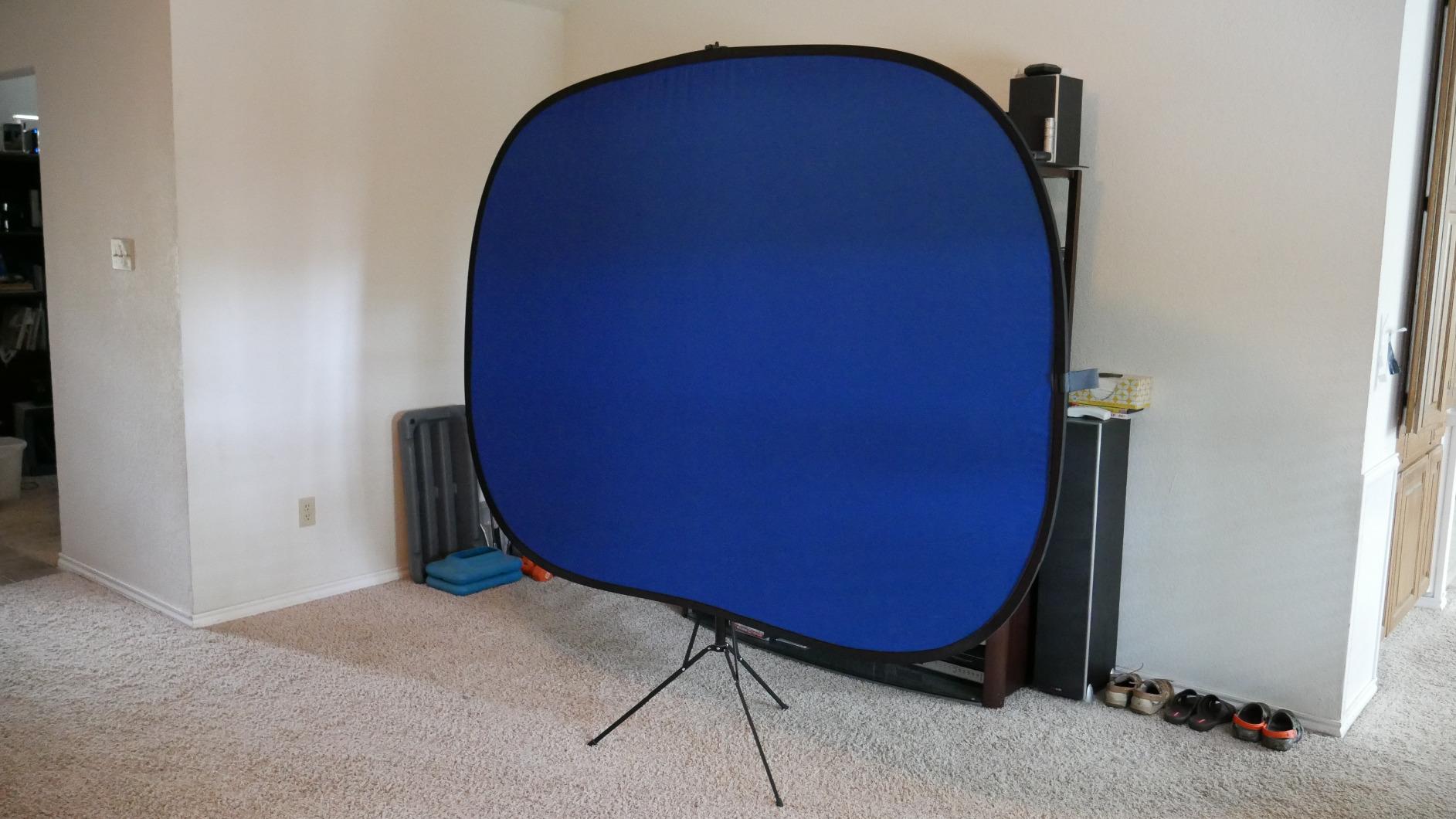Fotodiox 5'x7' Collapsible Chromakey Green + Blue 2-in-1 Background, Backdrop kit w/Stand Support customer photo 2