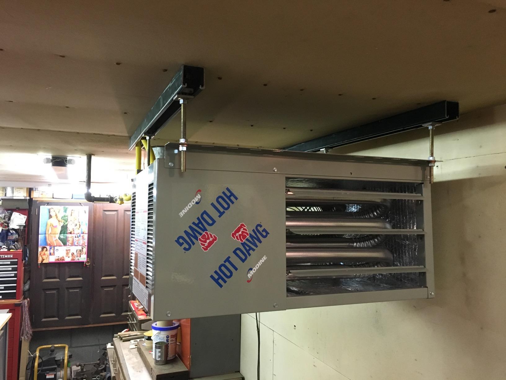 Modine HD45AS0111Natural Gas Hot Dawg Garage Heater 45,000 BTU with 80-Percent Efficiency Grey customer photo 1