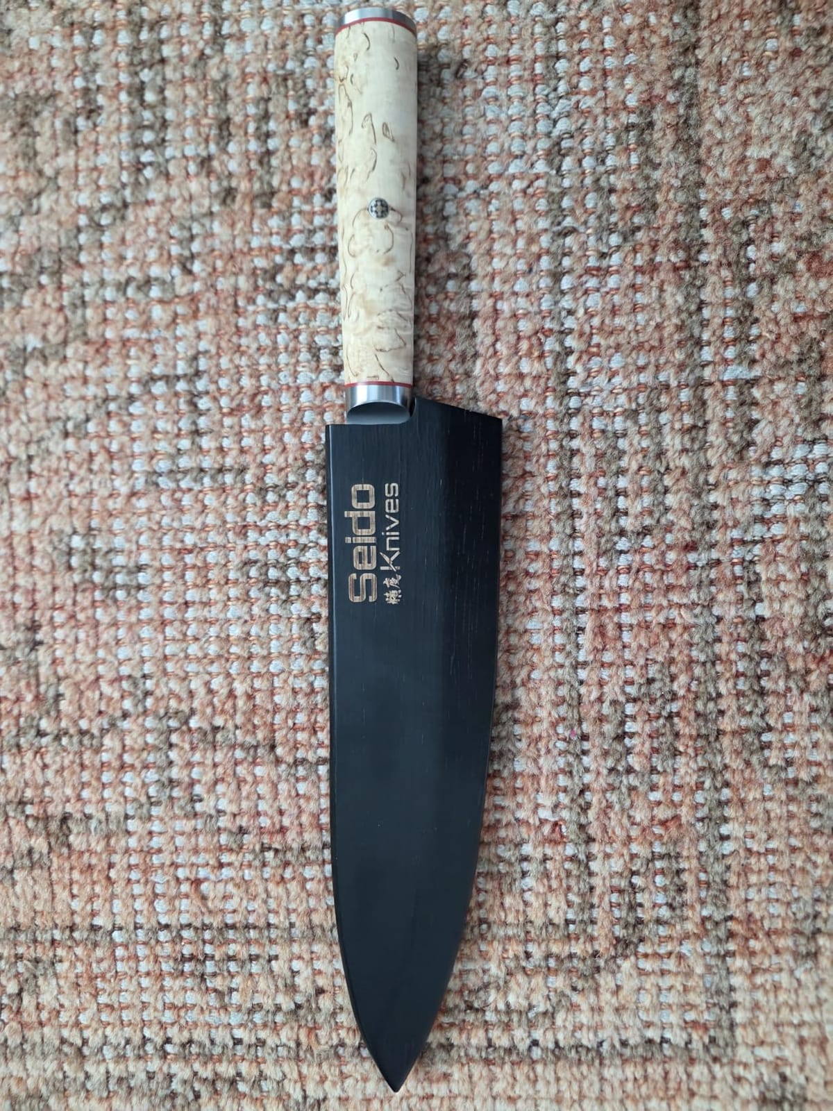 Miyabi Birchwood SG2 Japanese Chef's Knife, 8-inch, Chef's Kitchen Knife, Karelian Birch Handle, 100-layer flower Damascus pattern, Handcrafted in Seki, Japan customer photo 1