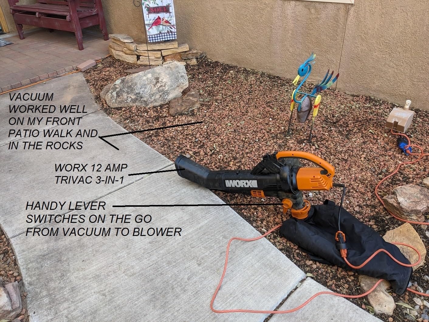 WORX Trivac 3-in-1 Electric Leaf Blower/Leaf Vacuum/Leaf Mulcher, WG509 customer photo 1