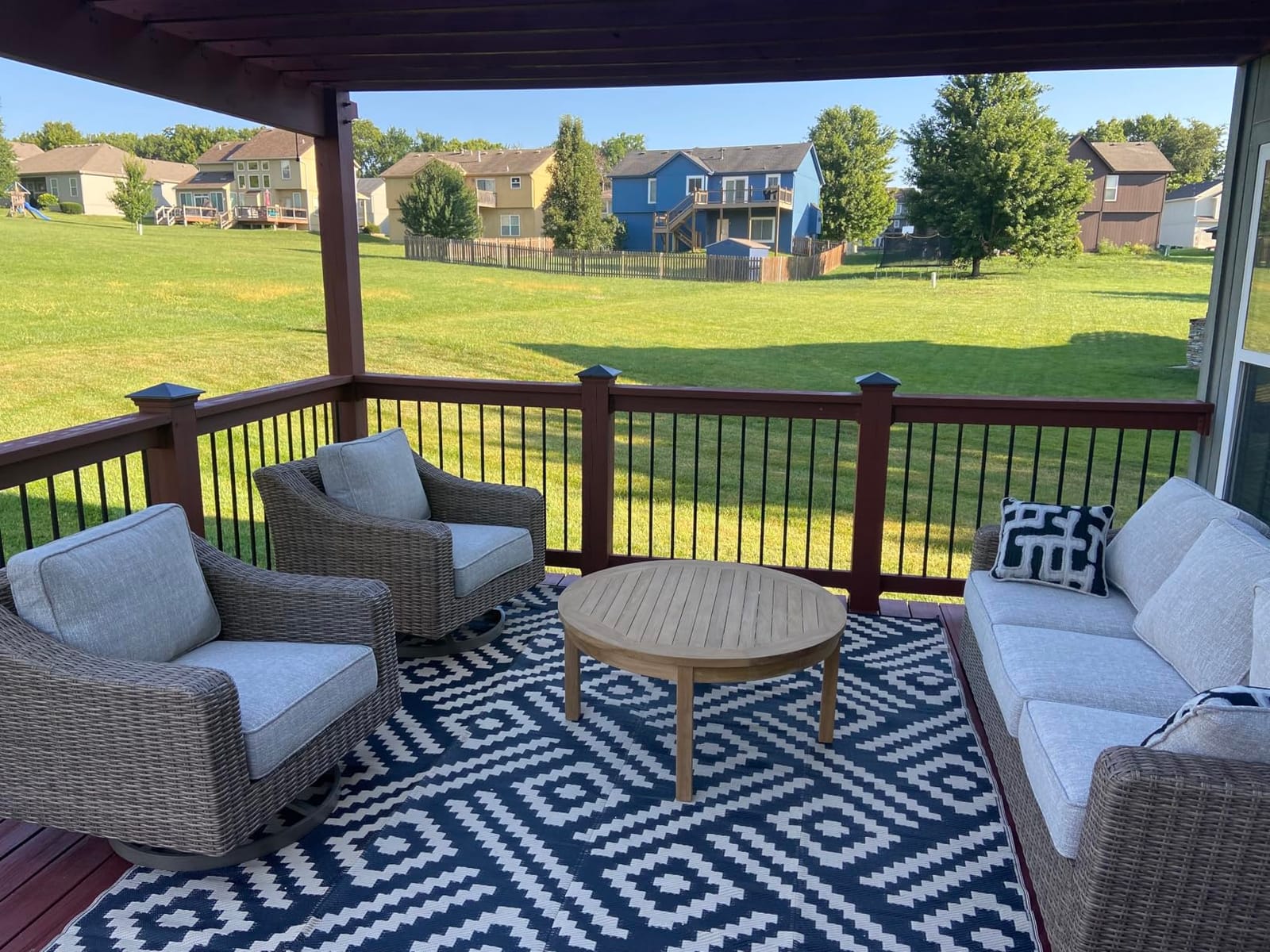 Modway Marina Premium Grade A Teak Wood Outdoor Patio Round Coffee Table in Natural customer photo 1