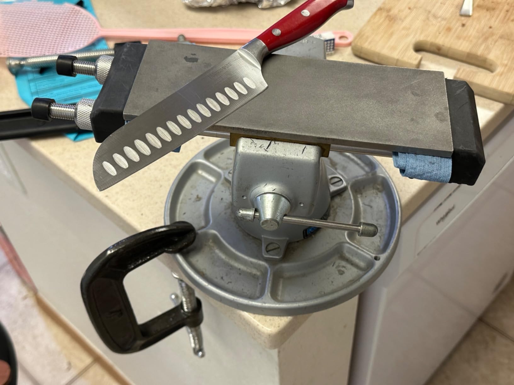 POWERTEC Sharpening Stone Holder – Adjustable Whetstone Stone Holder 5.5