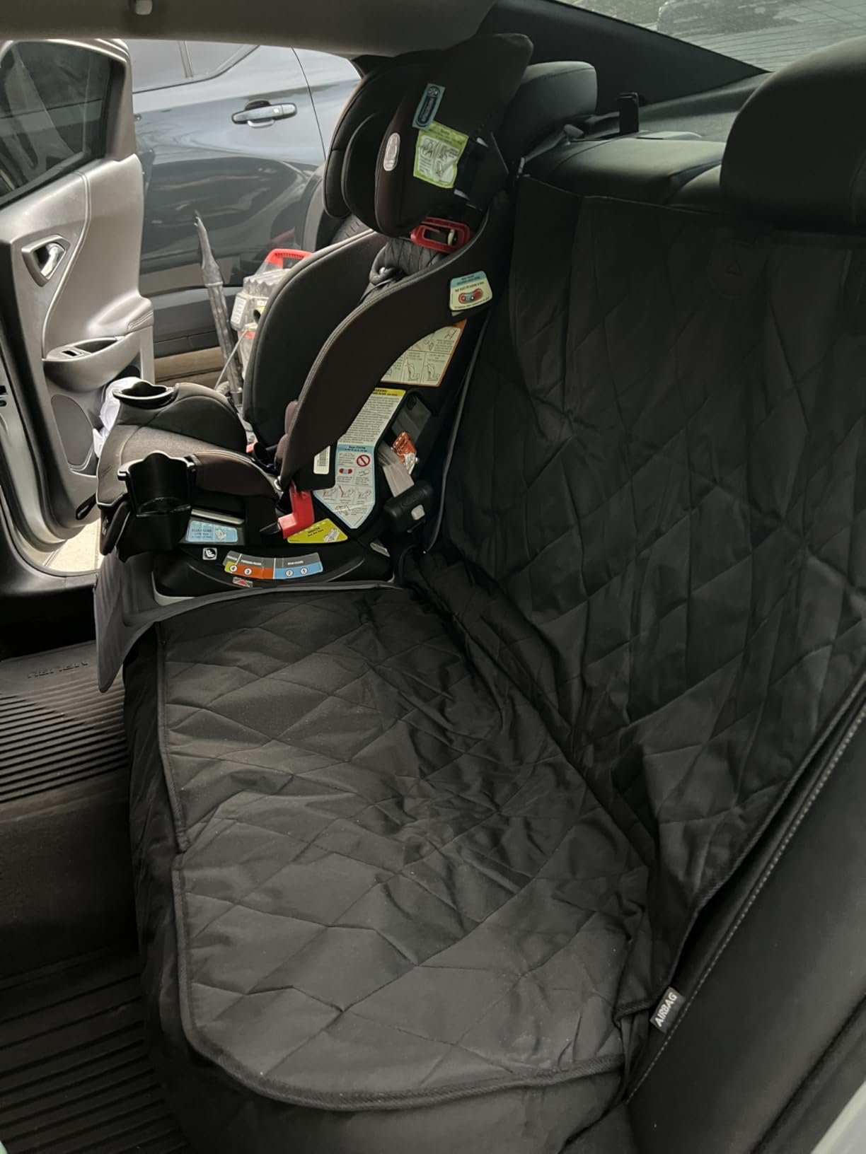 4Knines Heavy-Duty Rear Seat Cover for Dogs - Fitted, Black Reg customer photo 1