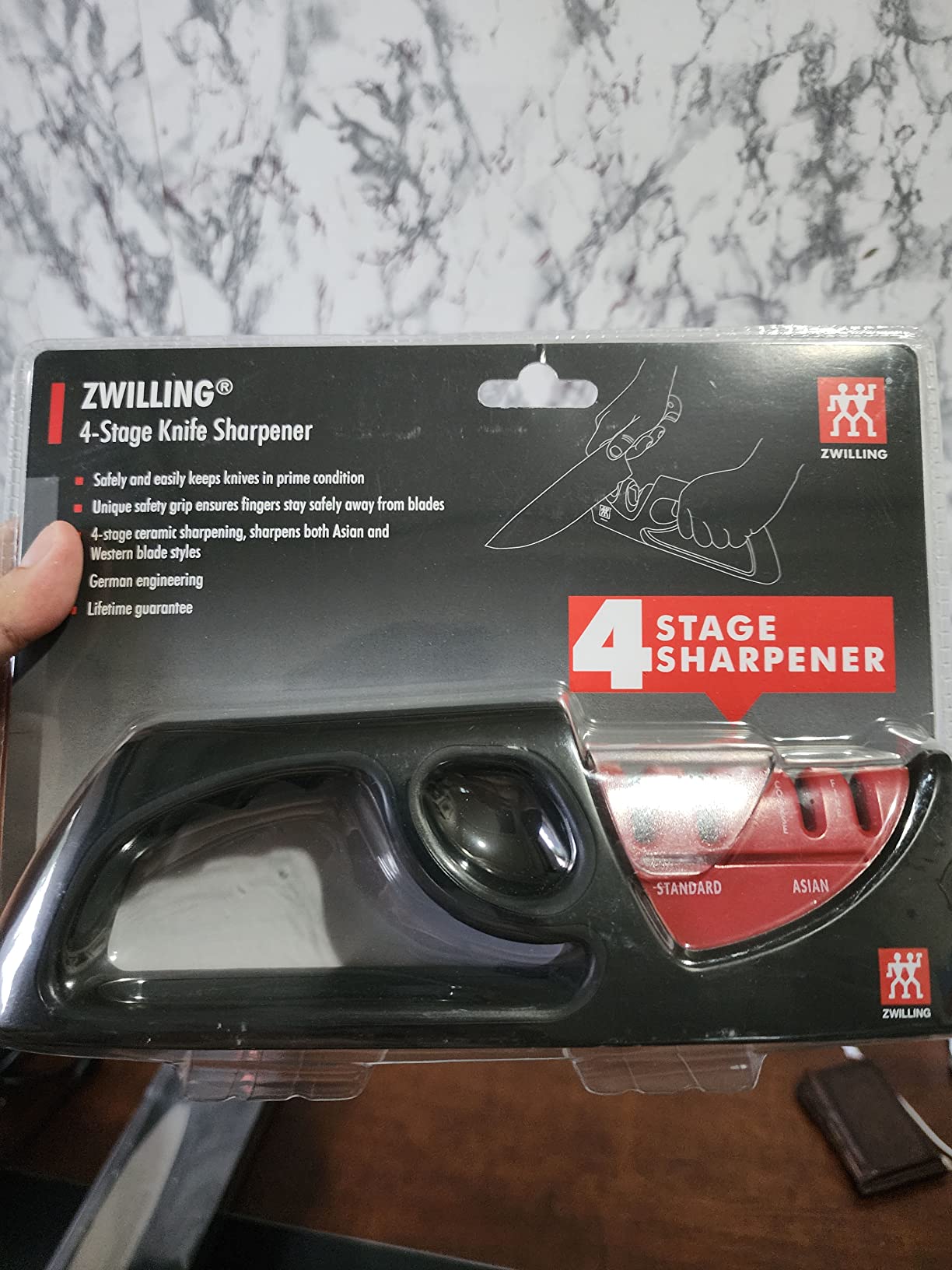 Zwilling 4-Stage Ultra-Sharp Knife Sharpener, Easy to Use Safe No Slip Base customer photo 1