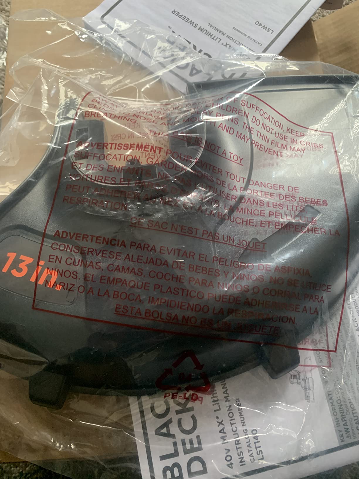 BLACK+DECKER 40V Max Cordless Sweeper & String Trimmer, Battery & Charger Included (LCC340C) customer photo 1