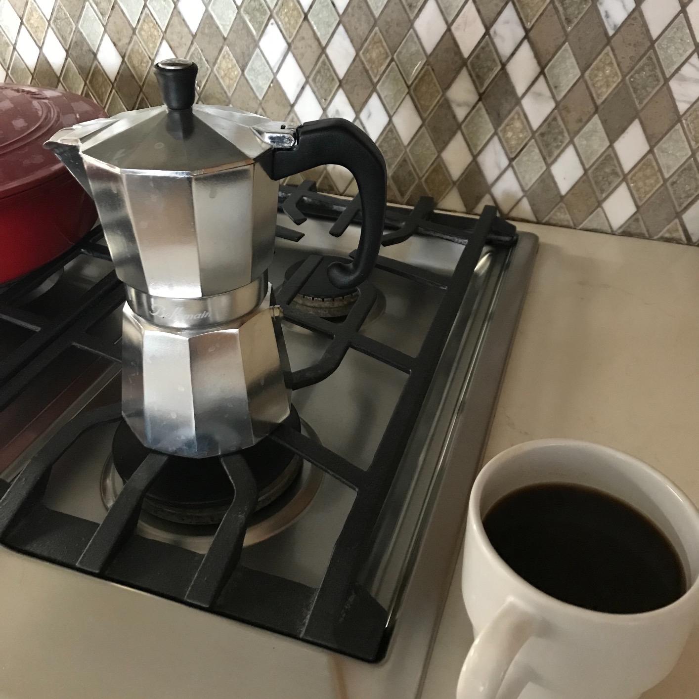 Bellemain Stovetop Espresso Maker, Italian Moka Pot, 6-Cup Silver customer photo 1