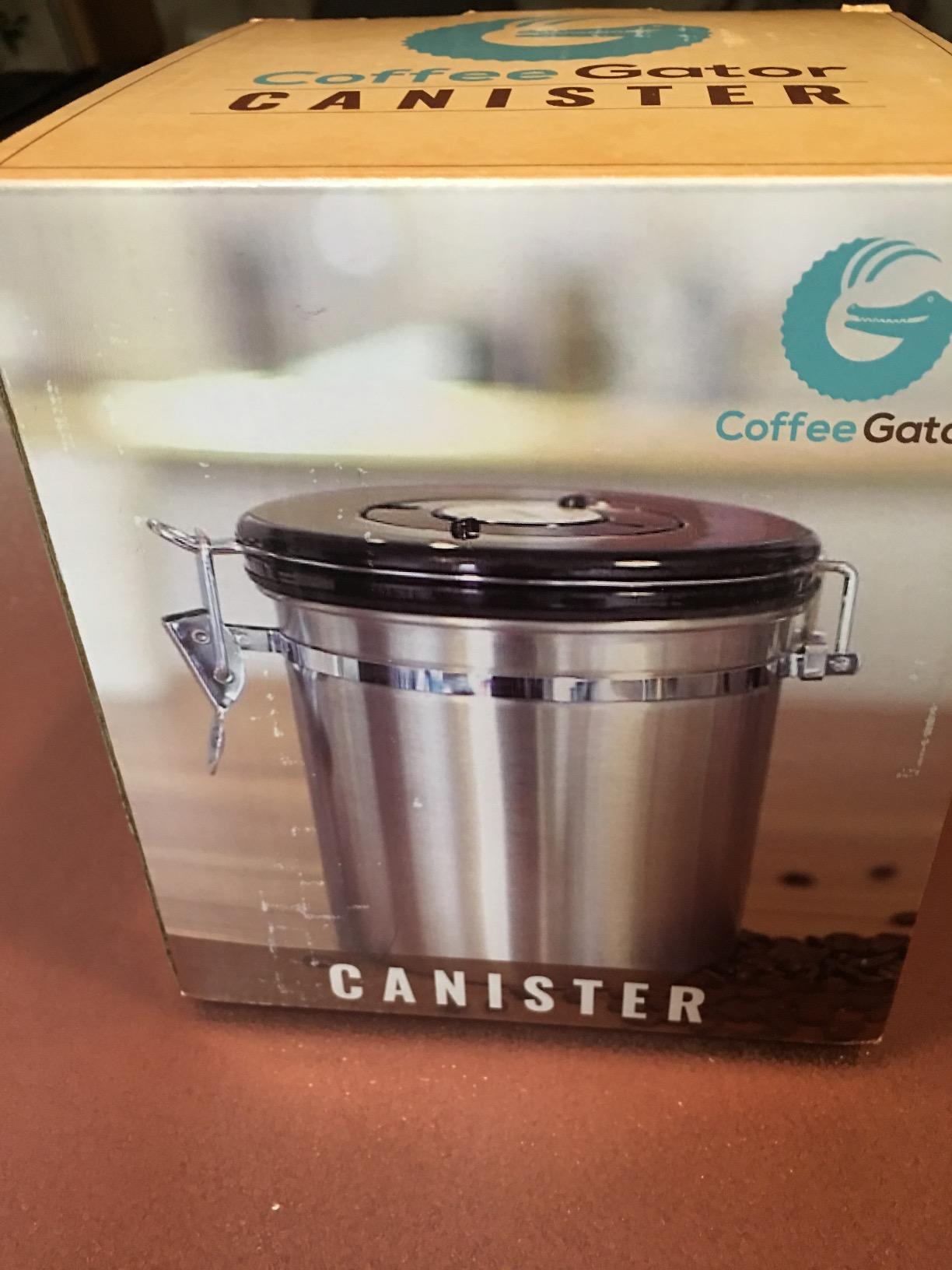 Coffee Gator Coffee Canister, 11oz Airtight Stainless Steel Container customer photo 2