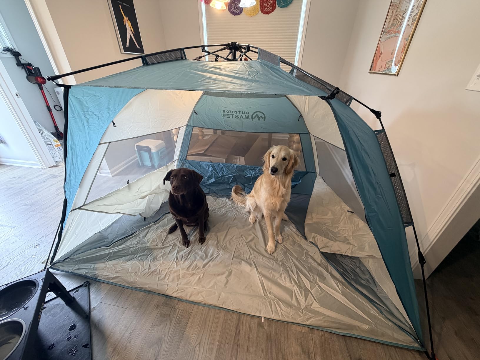 OutdoorMaster Pop Up Beach Tent Sun Shelter for 3-4 Person with Sandbags customer photo 1