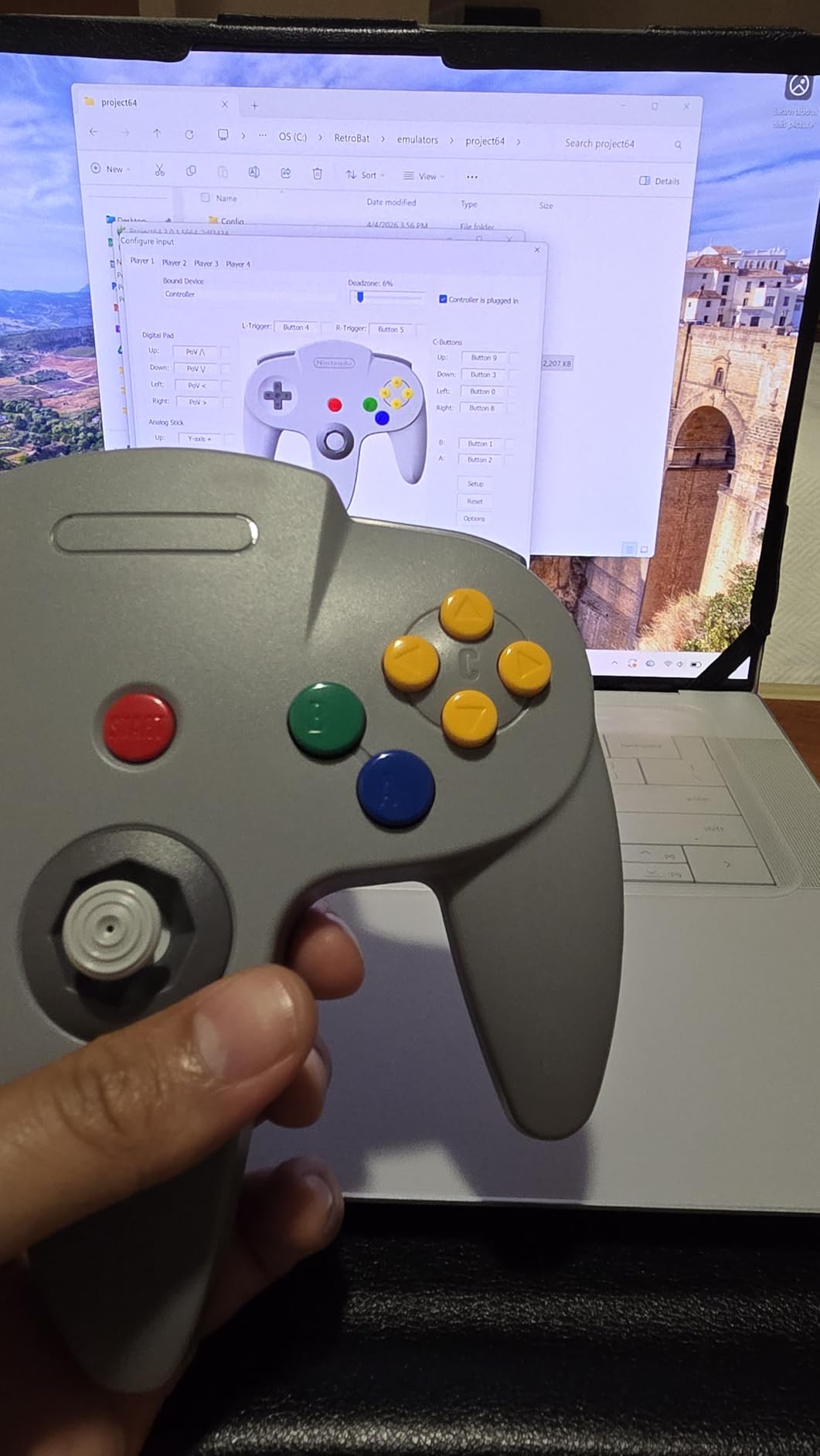 Classic N64 Controller, Wired USB PC Gamepad for Windows PC, macOS (Gray) customer photo 1