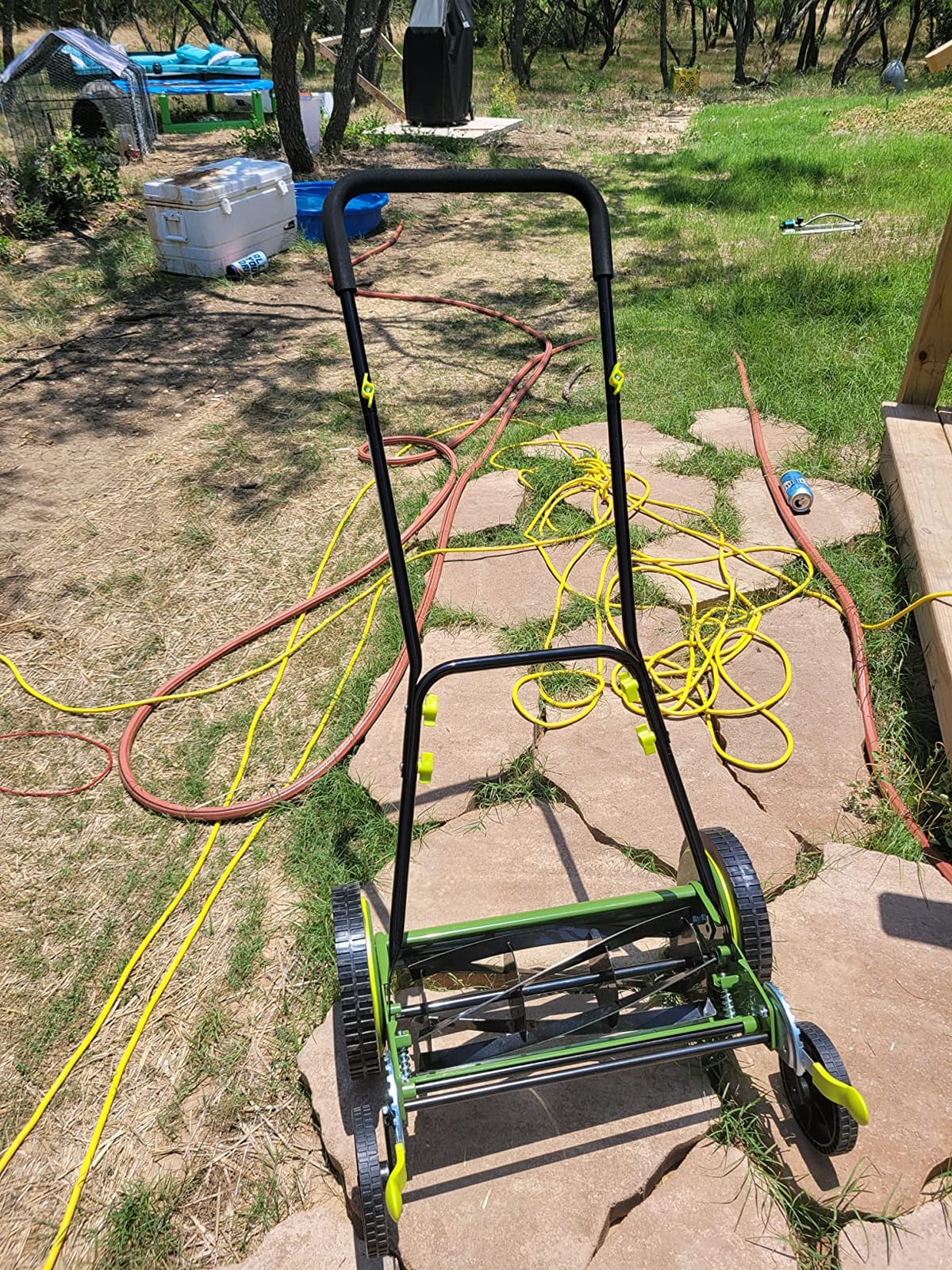 Sun Joe MJ504M Manual Reel Mower without Grass Catcher, 16