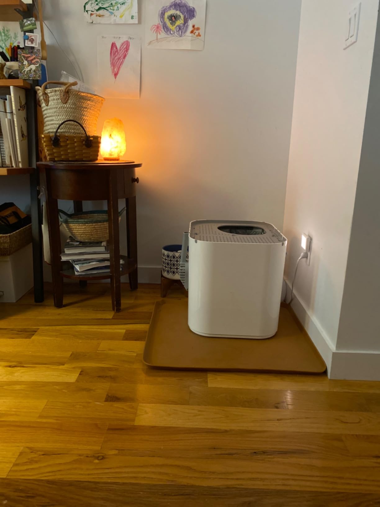 Modkat XL Cat Litter Box, Top or Front-Entry, Liner, Scoop & Filters, White customer photo 2