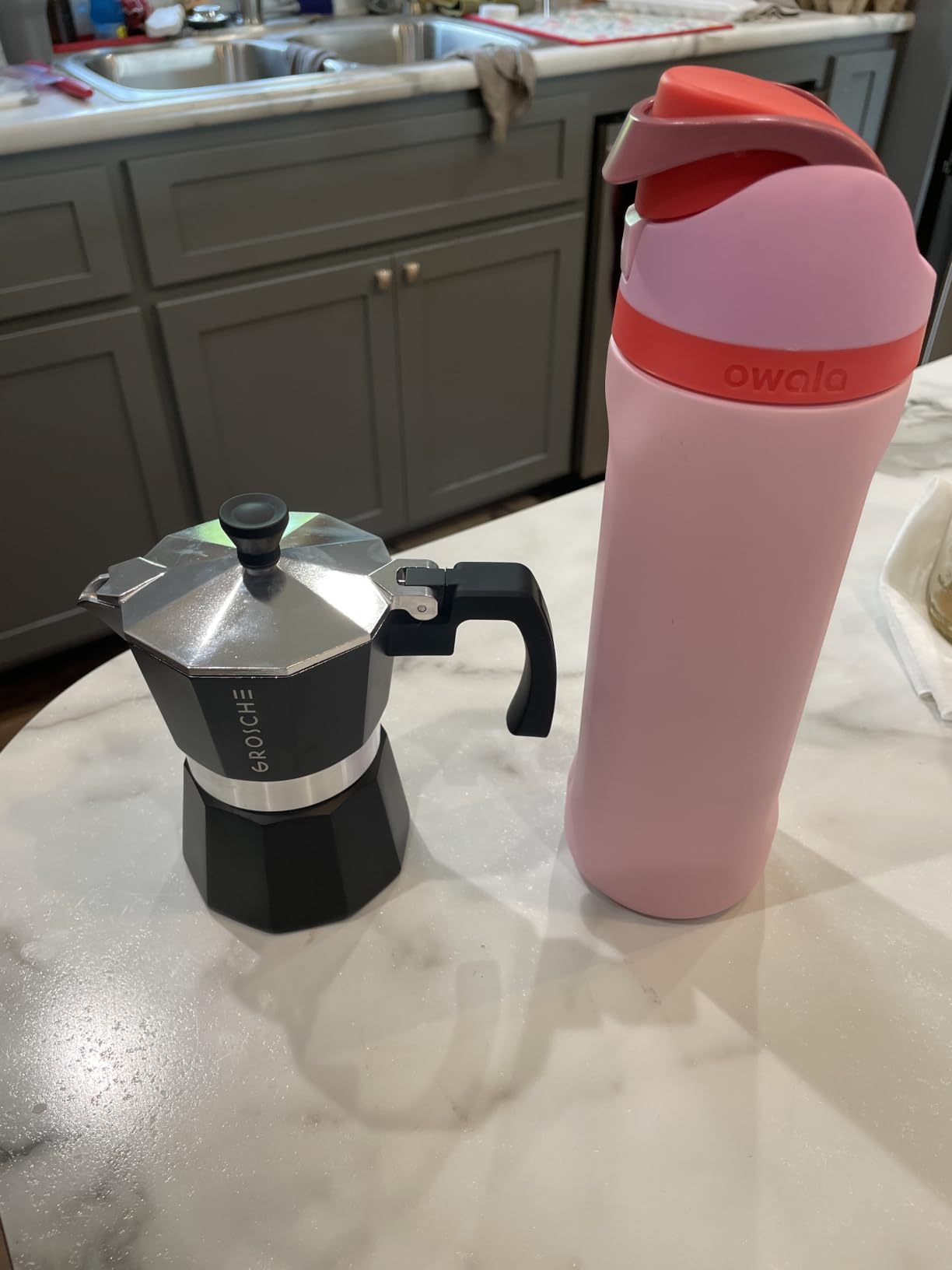 GROSCHE Milano Stovetop Espresso Maker Moka Pot 3 espresso Cup, 5 oz White customer photo 1