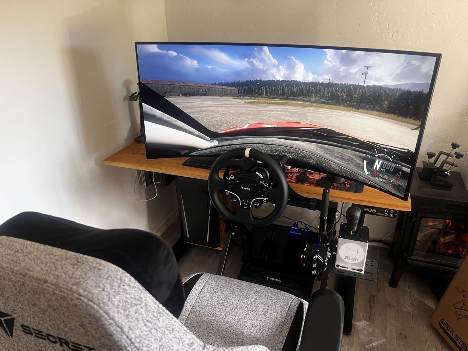 GT OMEGA Apex Racing Wheel Stand - Compatible with Logitech G29 and G920, Fanatec ClubSport, and Thrustmaster TX, T500, & T300, Foldable, Tilt-Adjustable for Racing Control customer photo 1