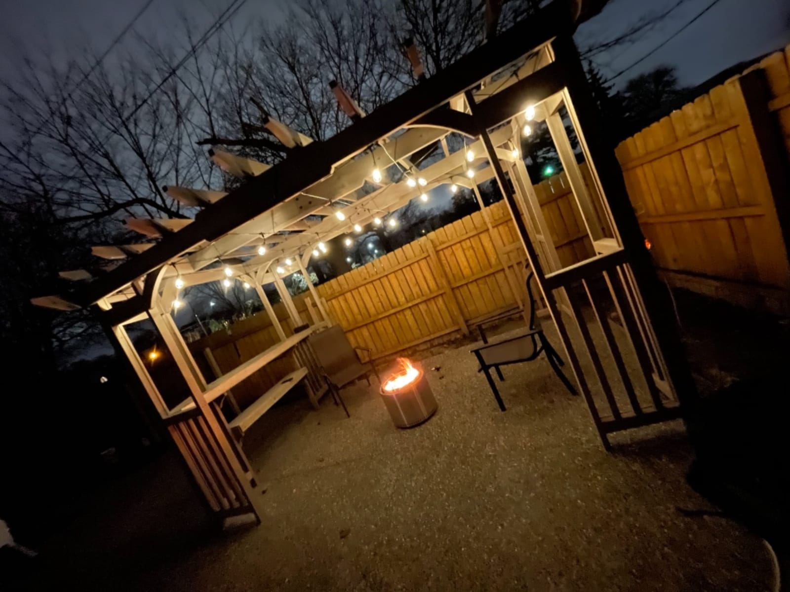 Yardistry 10x14 Madison Cedar Pergola with Removable Snap-on Sunshade, Timber Gray Wood Stain customer photo 2