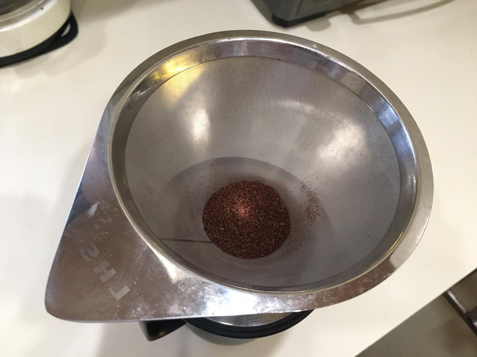 LHS Pour Over Coffee Dripper Stainless Steel Coffee Filter Metal Cone Filter Paperless Reusable Coffee Filter Single Cup Coffee Maker 1-2 Cup With Non-slip Cup Stand and Cleaning Brush customer photo 2