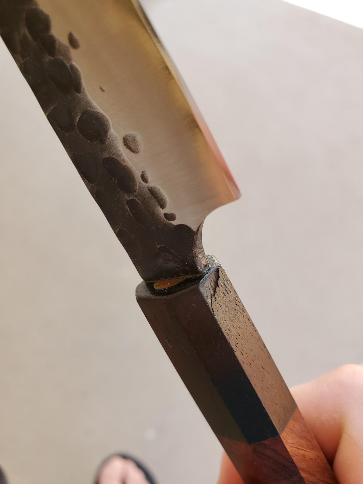 FINDKING Japanese Nakiri Knife 7 Inch, Vegetable Cleaver with High Carbon Steel Blade, Rosewood Octagonal Handle, for Vegetable Prep, Slicing, Chopping and Mincing, Dynasty Series customer photo 1