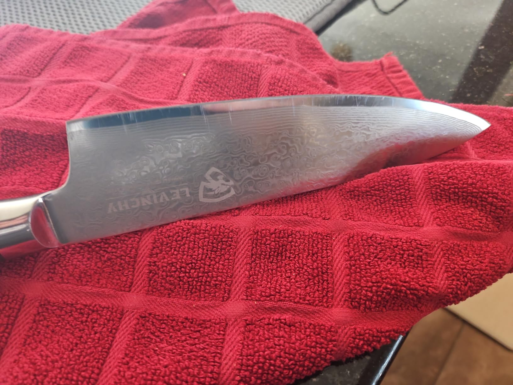 Damascus Chef's Knife 8 inch Professional Handmade Damascus Stainless Steel Kitchen Knife, Superb Edge Retention, Stain & Corrosion Resistant, Ergonomic PAKKA Wood Handle customer photo 1